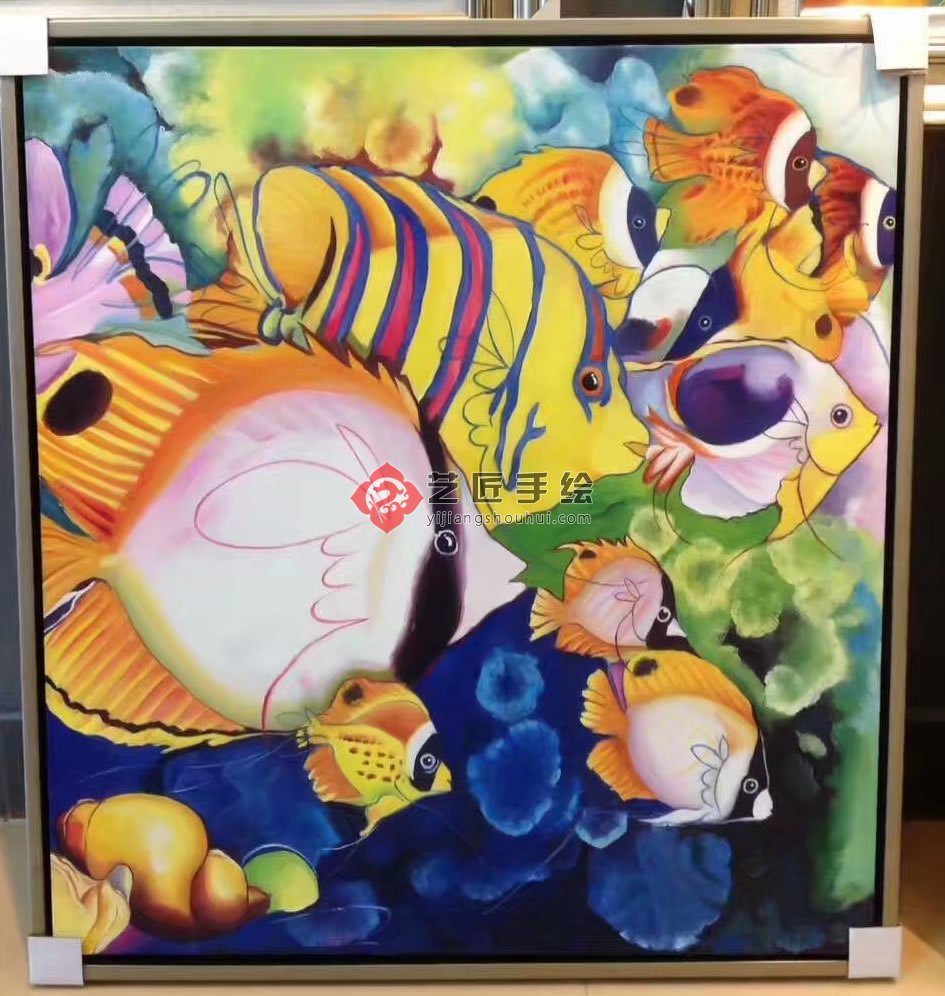 油畫作品 海底世界